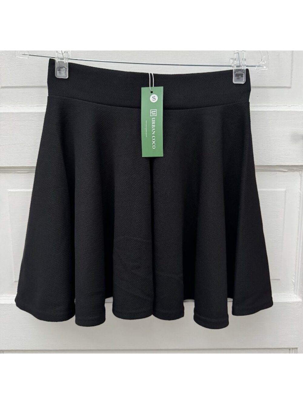 Urban CoCo Womens Small Black Skater Skirt High Rise Flared A-Line NWT